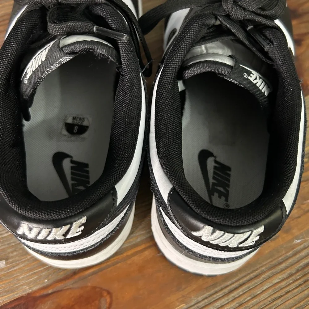 Nike Dunk Low Panda White Black Mens Sneakers DD1391-100 Size 8 - Picture 7 of 10